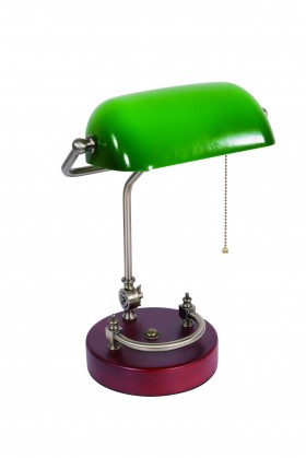 T2684/1G AB+WOOD+GREEN (1) Наст. лампа