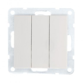 Выключатель 3-кл. (бел.) LK60  (20шт) 1кор.=200шт.
