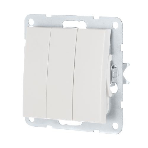 Выключатель 3-кл.  (сх.1+1+1) 16 A. 250 B (бел.) LK60  (20шт) 1кор.=200шт.