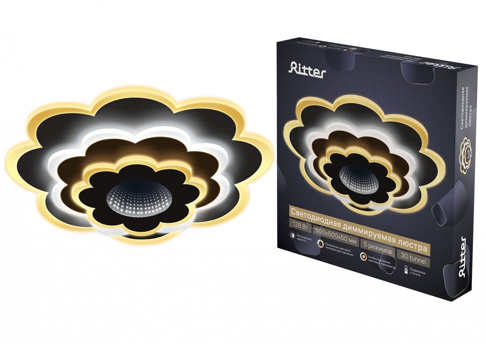 Светильник сд диммируемый с ДУ CLL-52021/128W-Greco+, Ritter