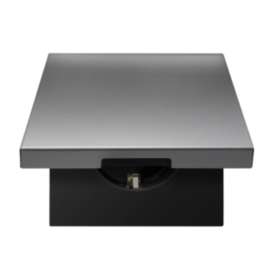 Donel R98 METAL благородная сталь накладка для розетки Schuko с  с крышкой, 16A 250 В~, серия DA