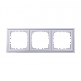 Рамка 3-постовая (серебристый металлик) LK80 CLASSIC