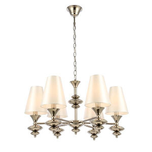 SL1137.103.06 Люстра подвесная Никель/Белый E14 6*40W