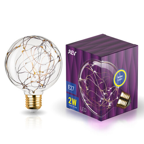 REV Лампа сд VINTAGE Copper Wire шар G95 E27, 2700K, DECO Premium, теплый свет