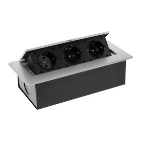 Розетка выдвижная, Luazon, 16 А, трехместная, в стол, провод 1.8 м, цвет серебро 5470183