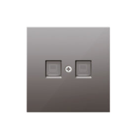 Накладка для розетки RJ45, 2-я, сталь ,серия