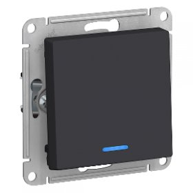 Механизм выключателя 1-кл подсветкой карбон AtlasDesign