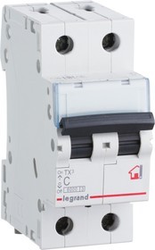LEGRAND Авт. выкл. TX³-E 6000 - 6 кА - тип хар. C - 2мод - 16А