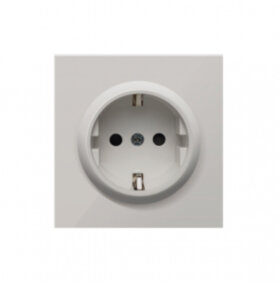 Накладка для розетки с заземлением матовый кашемир