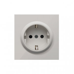 Накладка для розетки с заземлением матовый кашемир
