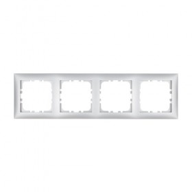 Рамка 4-постовая (сереб. металлик) LK60 (12шт) 1кор.=120шт