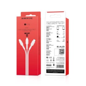 BOROFONE BX16 Кабель 3 в 1 Lightning/Micro-USB/USB-C Белый