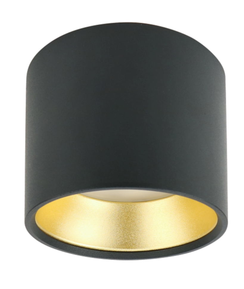 Подсветка OL8 GX53 BK/GD  ЭРА Накладной под лампу Gx53, алюминий, цвет черный+золото