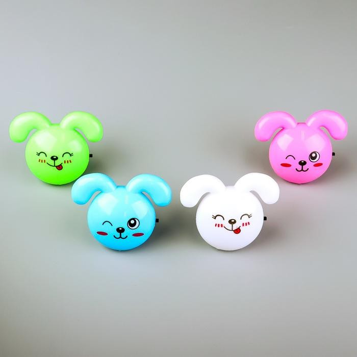 Ночник LED "Кролик",7 см, 4W (V220) МИКС пластик 1063868