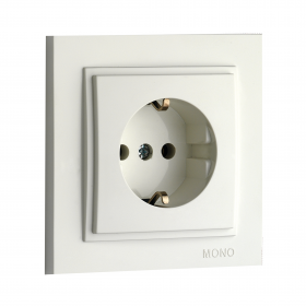 MONO Механизм  Розетка с/з слоновая кость