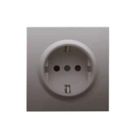 Накладка для розетки с/з Schuko 16А Сталь