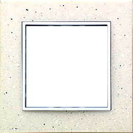 Рамка 1-постовая из декоративного камня (белый мрамор) LK60  (1/20шт) 1кор.=100шт