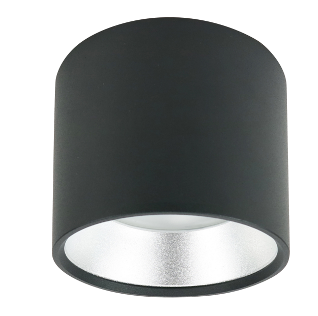Подсветка OL8 GX53 BK/SL  ЭРА Накладной под лампу Gx53, алюминий, цвет черный+серебро