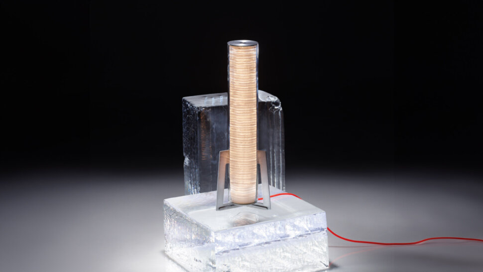 Напольный  светильник Mebsuta 1110013T/A LED 30W clear glass with bamboo