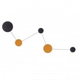 4211/38WL HIGHTECH ODL20 137 черн/золот/металл Настенный светильник провод 1,7м LED 25W GALAXY
