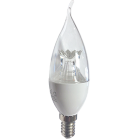 Лампа св/д Ecola свеча на ветру E14 8W 2700K 130x37  позр.с линзой Pemium C4UW80ELC