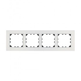 Рамка 4-постовая из натурального анодированного алюминия LK60 (1/5шт) 1кор.=50шт