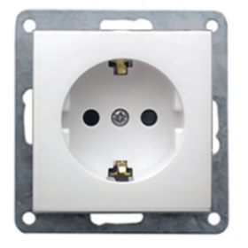 Розетка с/з  (матовый бежевый) LK80