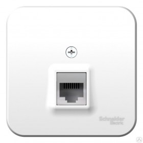 Розетка компьютерная 1-м ОП BLANCA RJ45 кат.5e изол. пласт. бел.