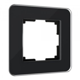 Рамка на 1 пост Elite (черный, стекло)