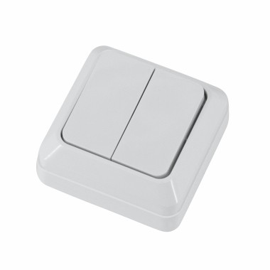 LEEK Выключатель накладной 2-кл