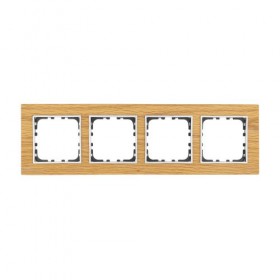 Рамка 4-постовая из натурального светлого дерева (дуб) LK60 1кор.=50шт.