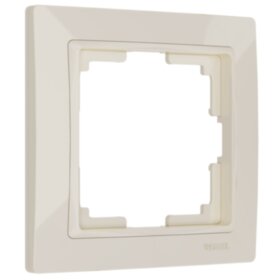 Рамка на 1 пост слоновая кость