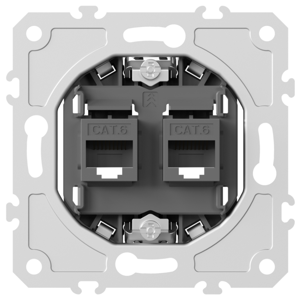 Donel  механизм розетки RJ45 + RJ45 (двойная) cat.6/ClassE-8/8