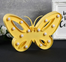 Ночник пластик от батареек 2АА &quot;Бабочка&quot; МИКС 17х25,8х2,8 см 3110431