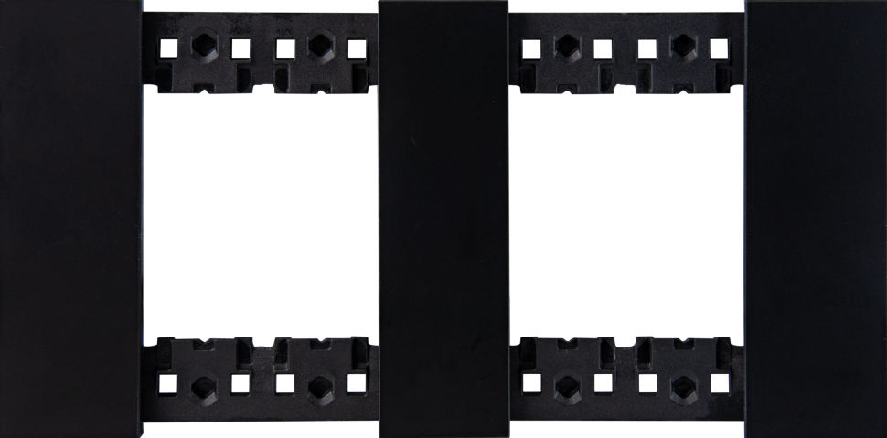 Vanguard Valero Декоративная рамка 2+2 модуля, Черный