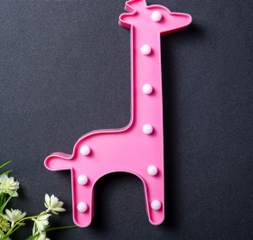 Ночник пластик от батареек 2АА &quot;Жирафик&quot; МИКС 30х15,5х2,8 см 3110429