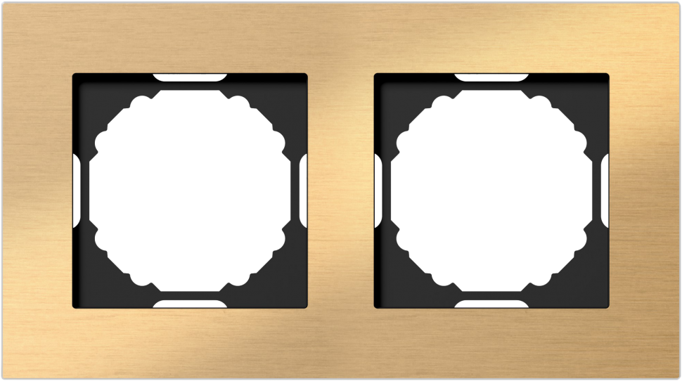 Рамка 2-я, Natural золотистый алюминий, серия A07