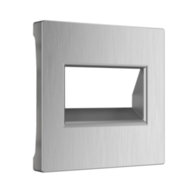 WL cеребряный рифленный Накладка для двойной розетки Еthernet RJ-45