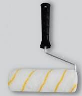 Валик Bohrer &quot;Полиамид&quot; 240 мм d=42 мм (ворс 12 мм)(полиамид белый с желтой полосой)(с пластиковой рукояткой, бюгель 6 мм) (55/1)