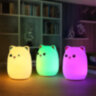 Светильник светодиодный ночной силиконовый сенсорный  кошка