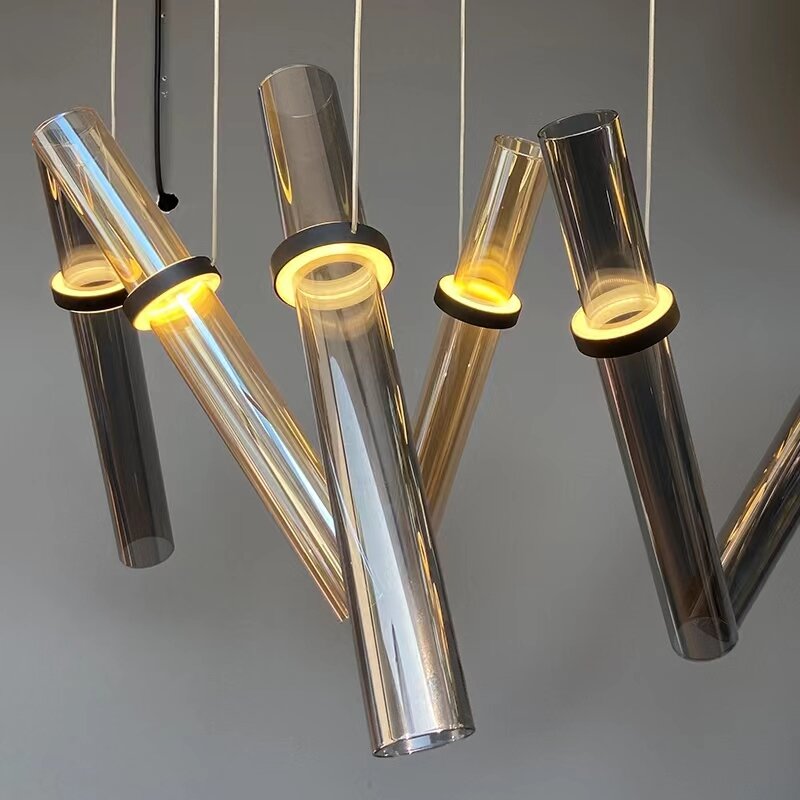 Люстра Misam 1111704P/17 LED 17*3W amber+smoky glass