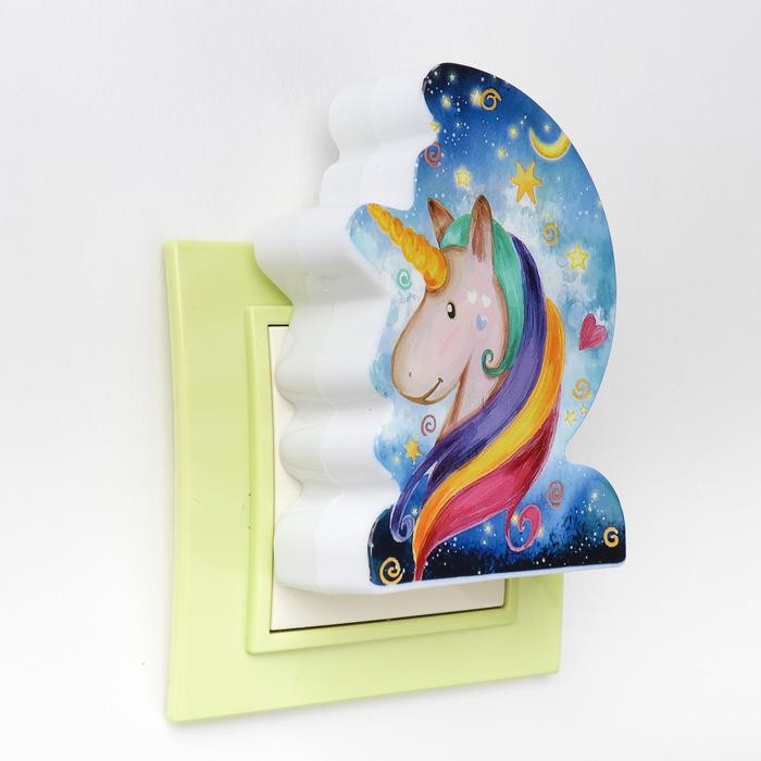 Ночник пластик"Веселые Зверята" 3 диода 220В МИКС 9х6х6,2 см   3483326