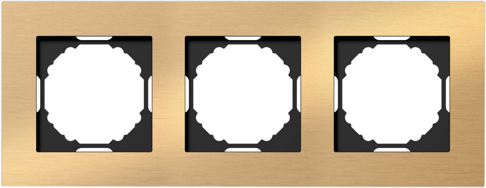Рамка 3-я, Natural золотистый алюминий, серия A07