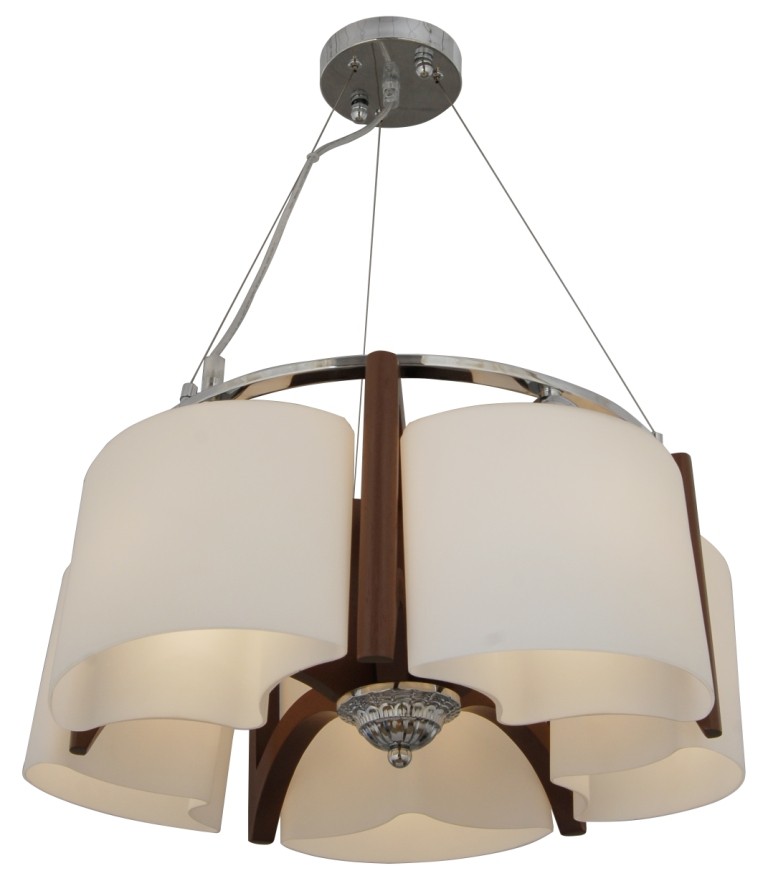 85652/5P BROWN+CHROME (1) Люстра