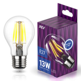 REV Лампа сд FILAMENT груша A60 E27 13W, 4000K, DECO Premium, холодный свет