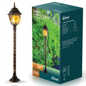 REV Светильник сад.-парк. duwi Crespo столб 3 в 1 485-790-1100мм,100W,цветная мозаика,черное золото