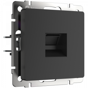 WL Розетка Ethernet RJ-45 (черный матовый)