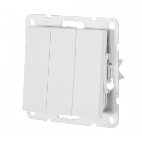Механизм выключателя 3-кл (белый) LK80