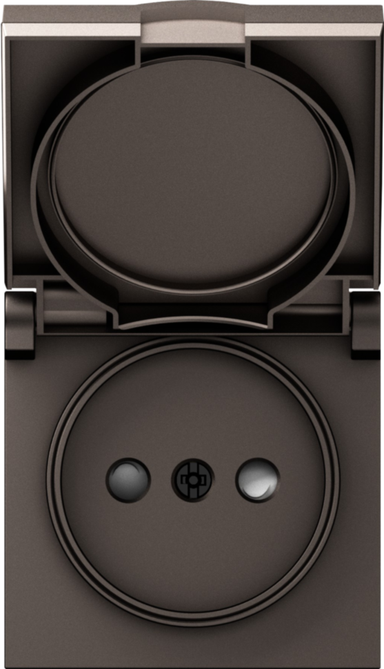 Donel A07 мокко накладка для розетки Schuko с заземлением, с крышкой, 16A 250 В~, серия DB