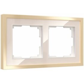 Рамка на 2 поста Baguette (айвори/латунь)